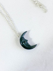 Black Obsidian New Moon Pendant