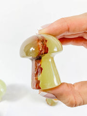 Green Onyx Mushrooms Carving