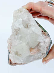 Apophyllite with Pink Heulandite Inclusions 882g