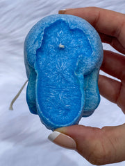 “Candles n Dreams” Sea Salt Skull Candle Blue