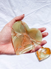 Green Onyx Heart Bowl | Large