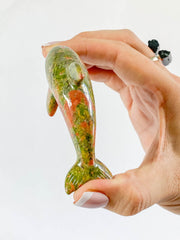 Unakite Dolphin Carving