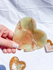Green Onyx Heart Bowl | Large