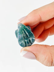 Moss Agate Mini Skull