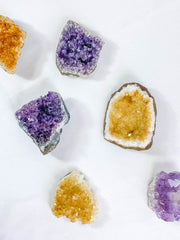 Meditation Divine Pair: Amethyst + Citrine | Large