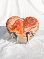 Desert Polychrome Jasper Heart with Stand 2.4kg