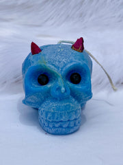 “Candles n Dreams” Sea Salt Skull Candle Blue