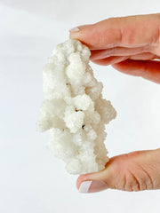 White Chalcedony Stalactite Cluster 89g