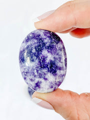 Lepidolite Dark Worry Stone