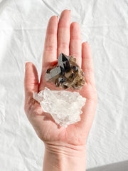 Balance Duo: Clear Quartz + Smoky Quartz | Medium