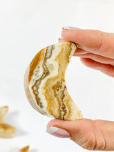 Green Onyx New Moon Carving