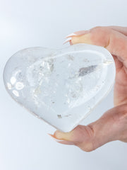 Clear Quartz Heart with Manifestation | XX Large
