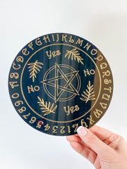 Ouija Pendulum Divination Disc | Black Acrylic