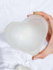 Selenite Heart Cleansing Bowl | X Large