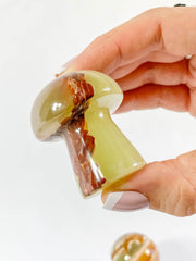 Green Onyx Mushrooms Carving