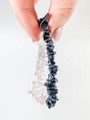 Rose Quartz and Black Tourmaline | Bracelet Set Personal Protection