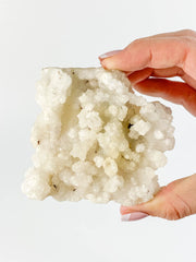White Chalcedony Stalactite Cluster 244g