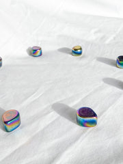 Magnetic Hematite Rainbow Teardrop Pair 42g