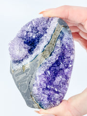 Amethyst Cut Base Cluster 491g