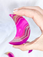 Agate Moon Christmas Tree Ornament | Pink