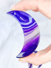 Agate Moon Christmas Tree Ornament | Purple