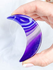 Agate Moon Christmas Tree Ornament | Purple