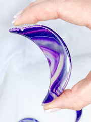 Agate Moon Christmas Tree Ornament | Purple