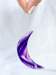 Agate Moon Christmas Tree Ornament | Purple