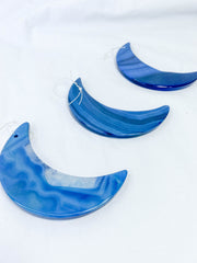 Agate Moon Christmas Tree Ornament | Blue