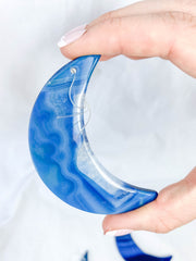 Agate Moon Christmas Tree Ornament | Blue