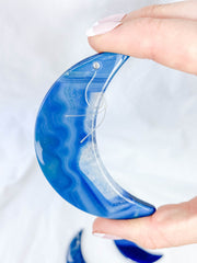 Agate Moon Christmas Tree Ornament | Blue