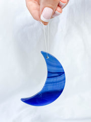 Agate Moon Christmas Tree Ornament | Blue
