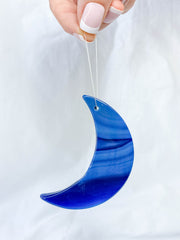 Agate Moon Christmas Tree Ornament | Blue