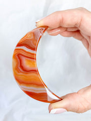 Agate Moon Christmas Tree Ornament | Sunset