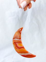 Agate Moon Christmas Tree Ornament | Sunset