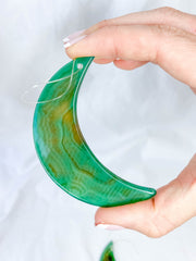 Agate Moon Christmas Tree Ornament | Green