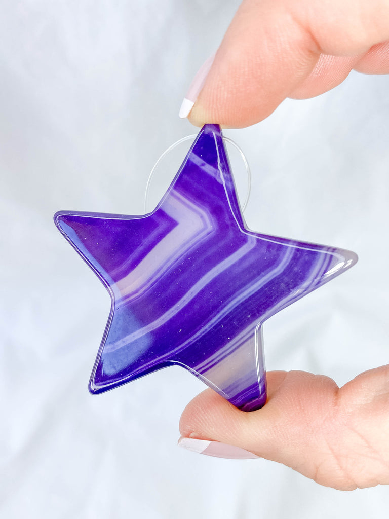 Agate Star Christmas Tree Ornament | Purple