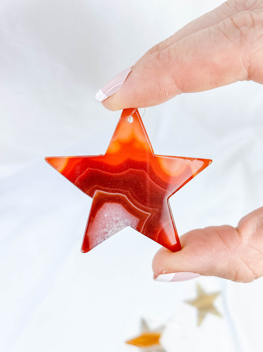 Agate Star Christmas Tree Ornament | Sunset