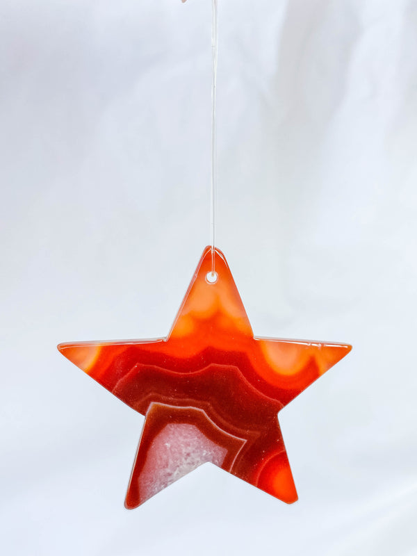 Agate Star Christmas Tree Ornament | Sunset
