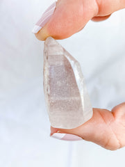 Clear Quartz with Inclusions Half Polished Point 35g