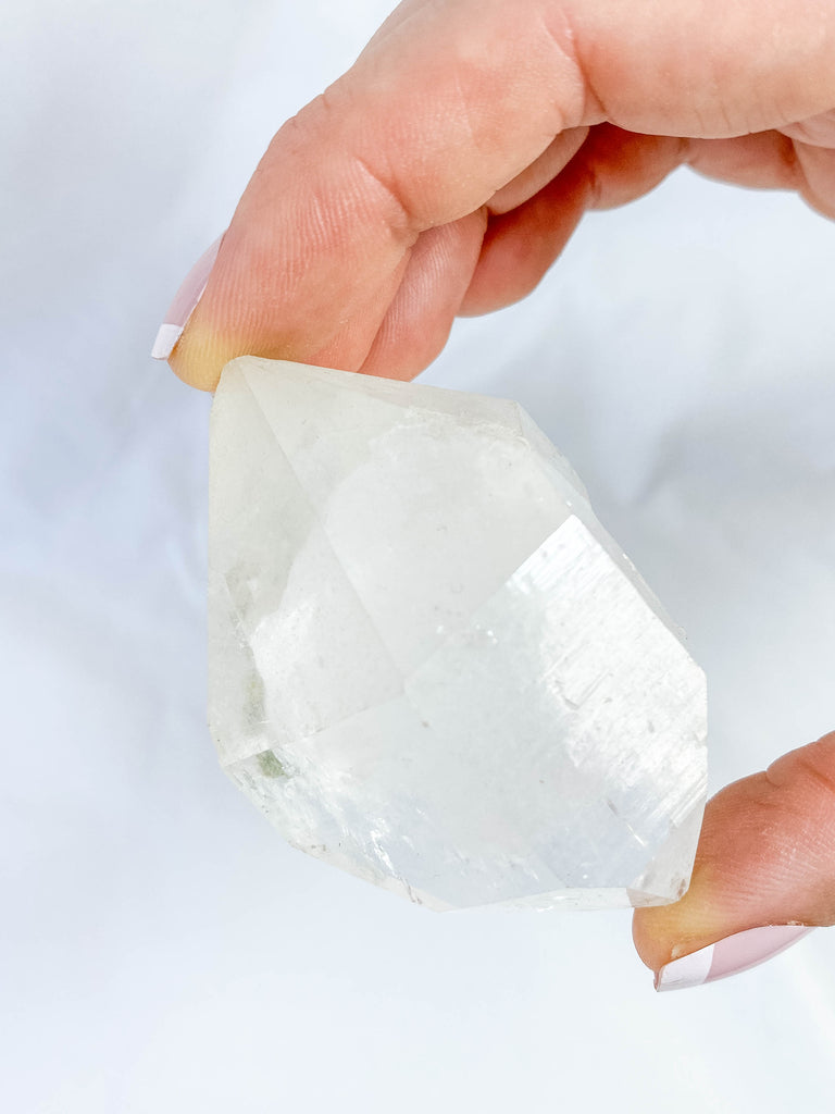 Clear Quartz Double Terminated Polished Point with Inclusions 116g