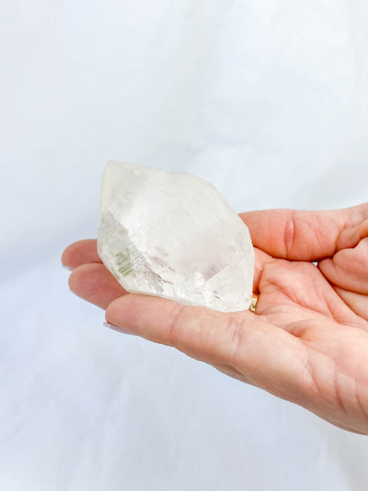 Clear Quartz Double Terminated Polished Point with Inclusions 116g