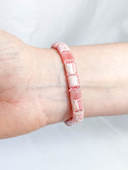 Rhodochrosite Bracelet | Small Square