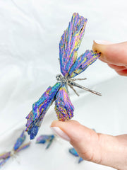 Kyanite Rainbow Aura Dragonfly
