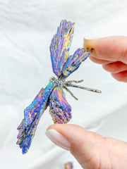 Kyanite Rainbow Aura Dragonfly