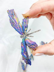 Kyanite Rainbow Aura Dragonfly