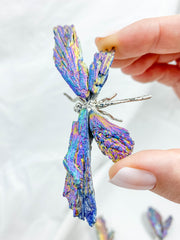 Kyanite Rainbow Aura Dragonfly