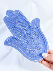 Hamsa Wooden Dish | Blue
