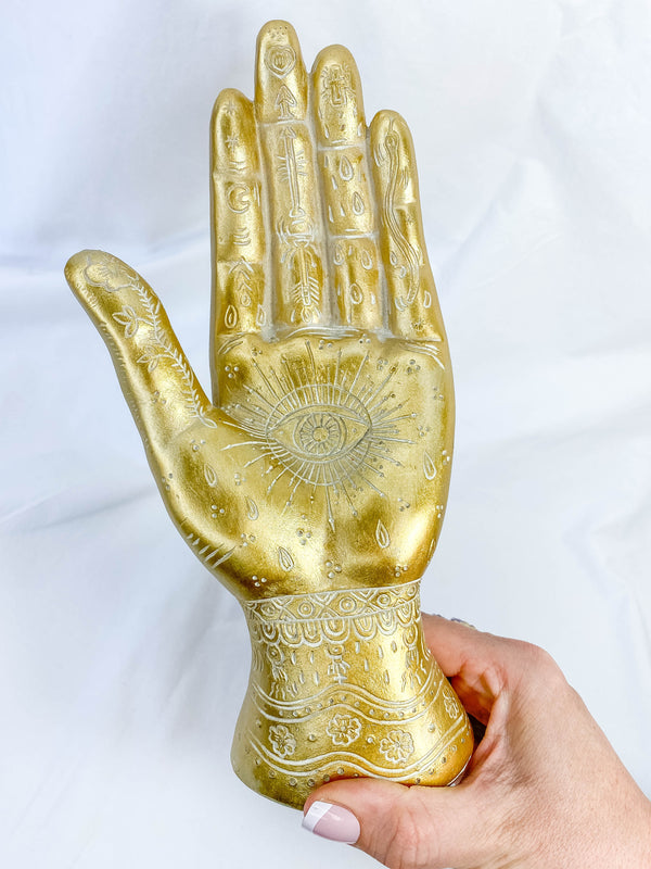 Gold Mystical Hand Statue