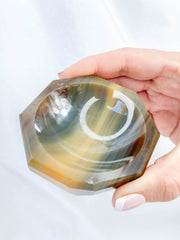 Agate Octagon Polished Bowl